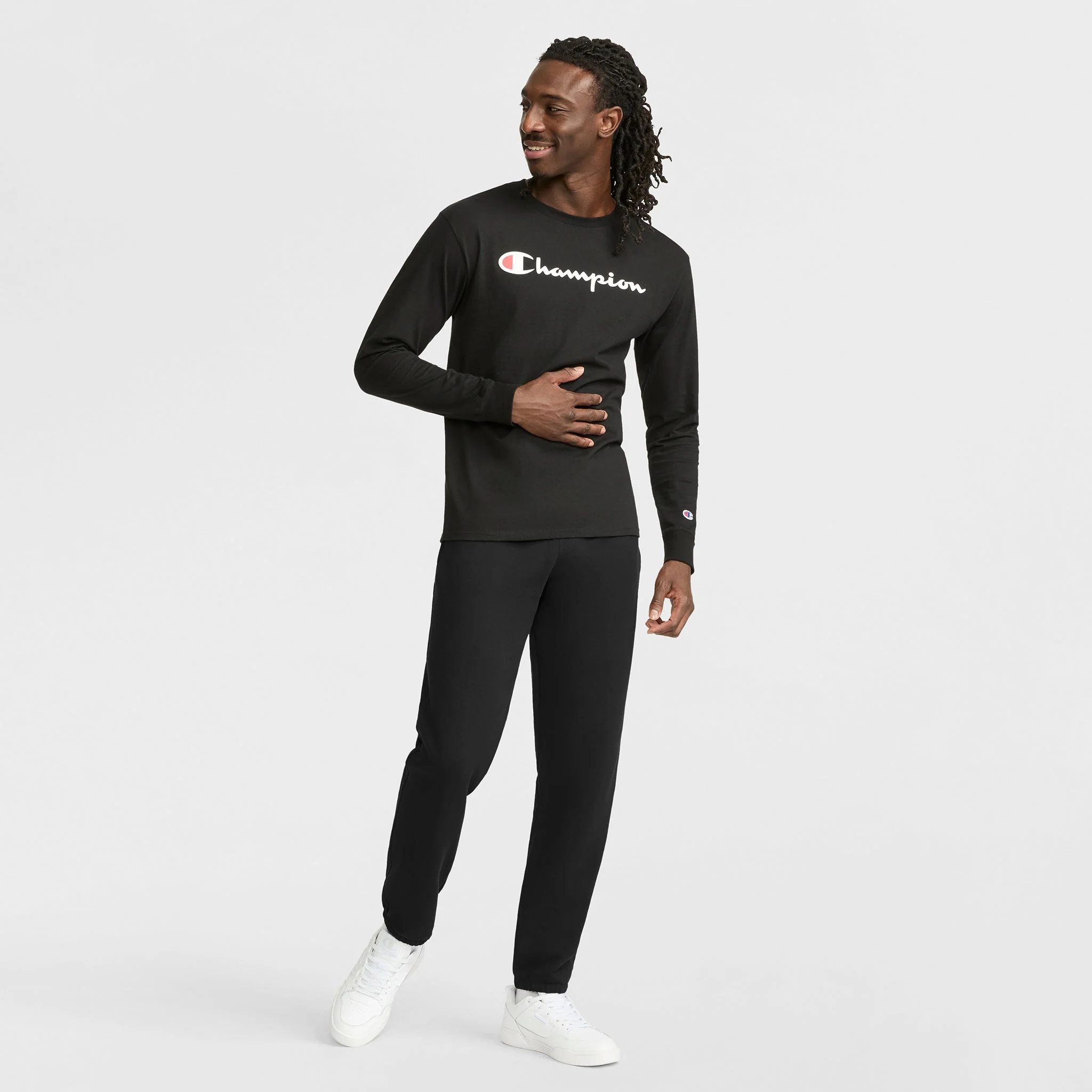 Classic Graphic Long-Sleeve T-Shirt, Script Logo - Image 4
