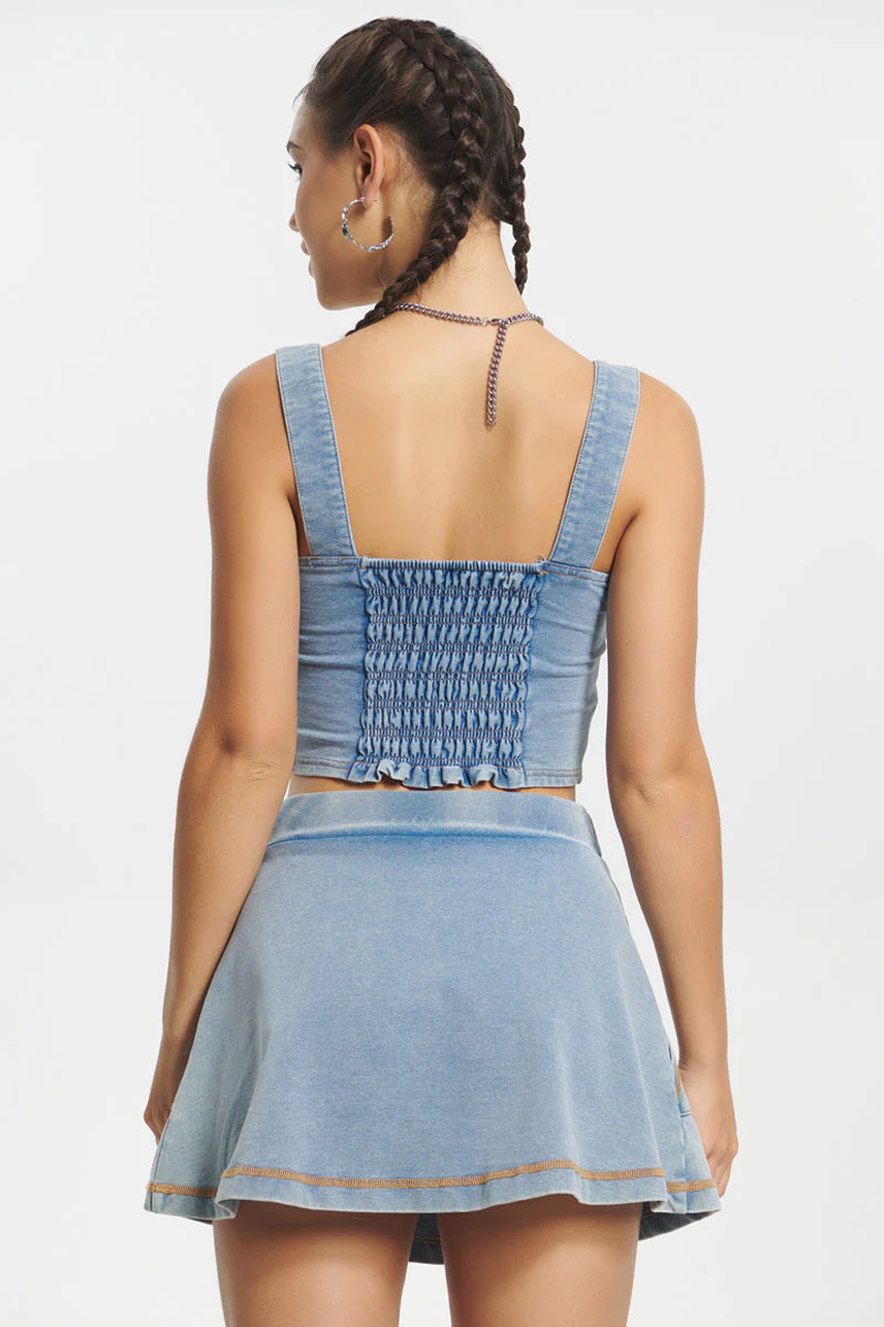 Faux Denim Tank Top - Image 2