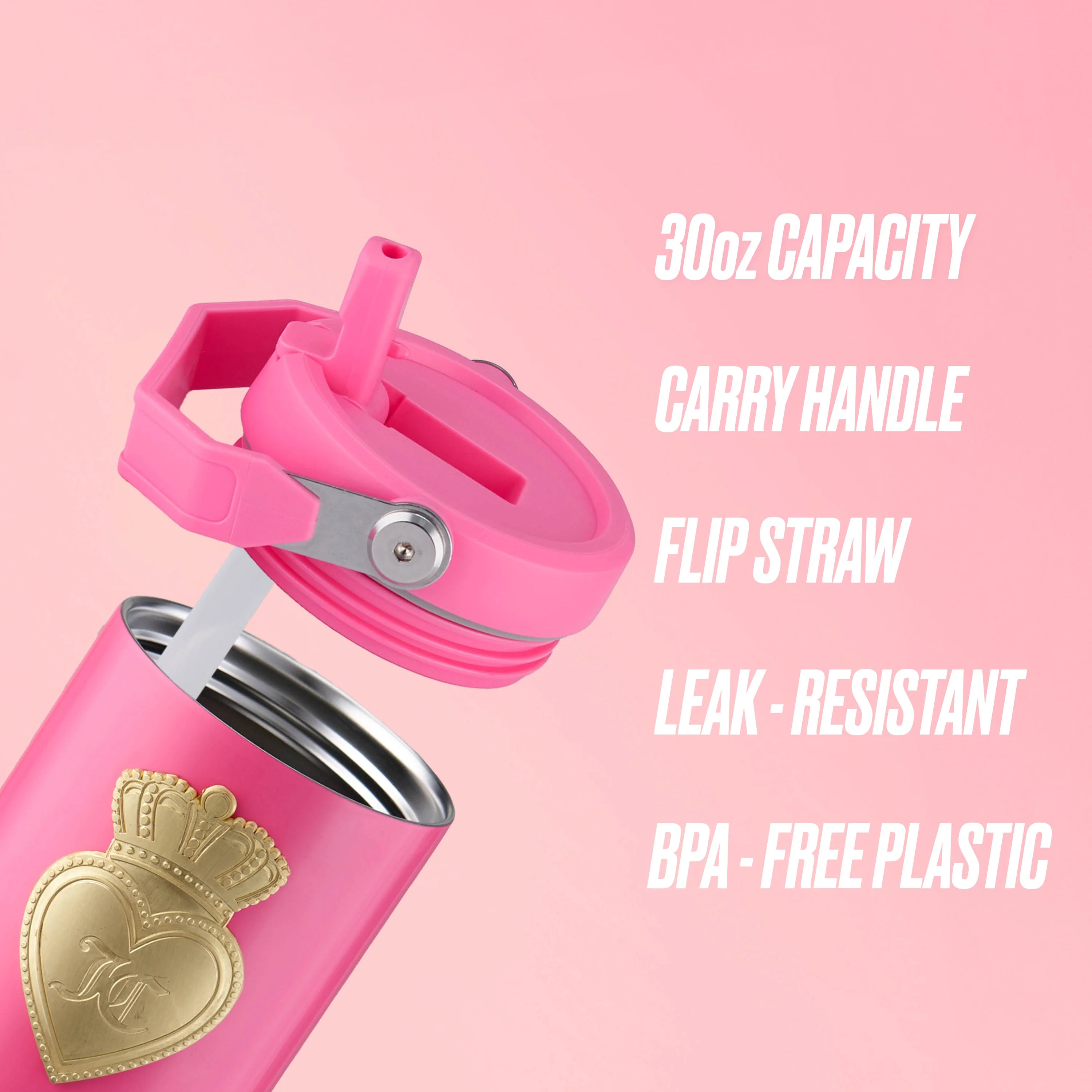 Flip & Sip Hydration Stainless Steel Tumbler - Image 2