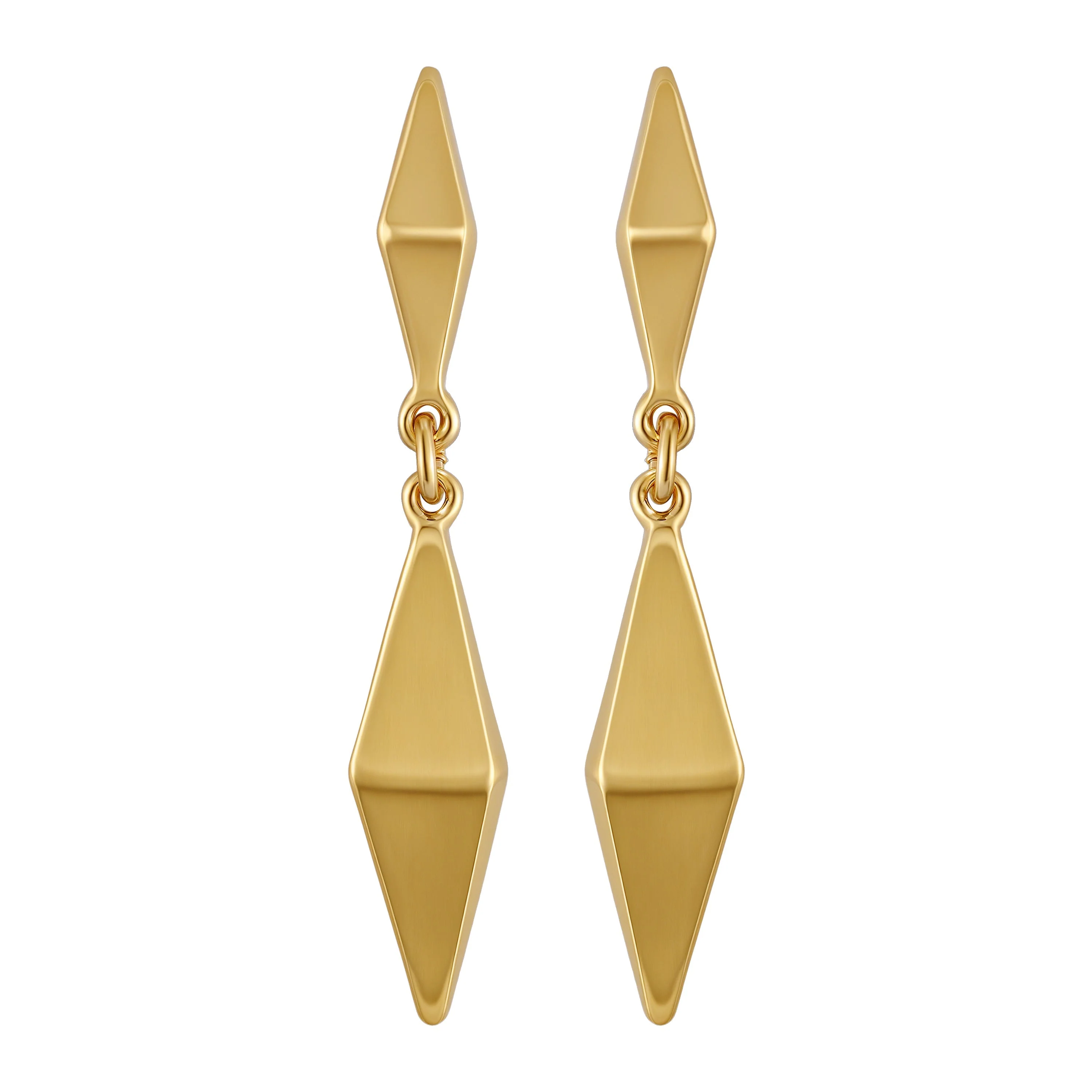 Geometric Goldtone Drop Earrings
