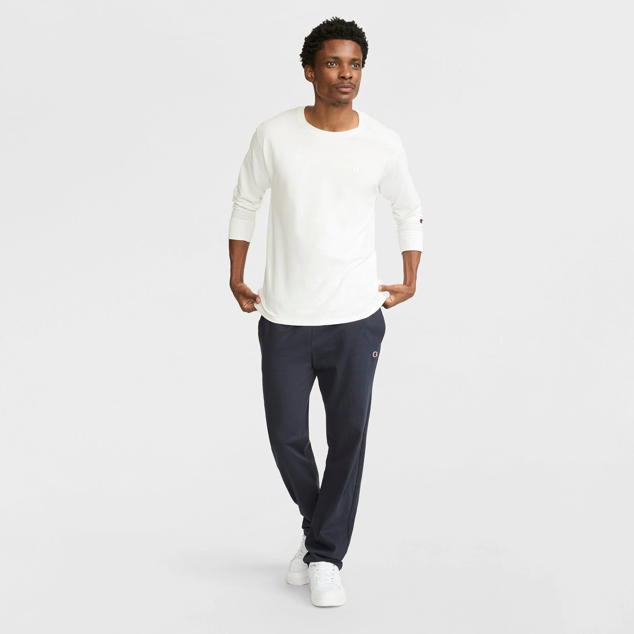 Lightweight Lounge Pants, Open Hem, C Logo - Image 4