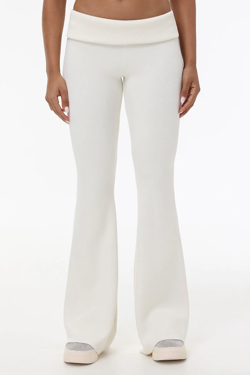 Low Rise Knit Flare Pants - Image 2