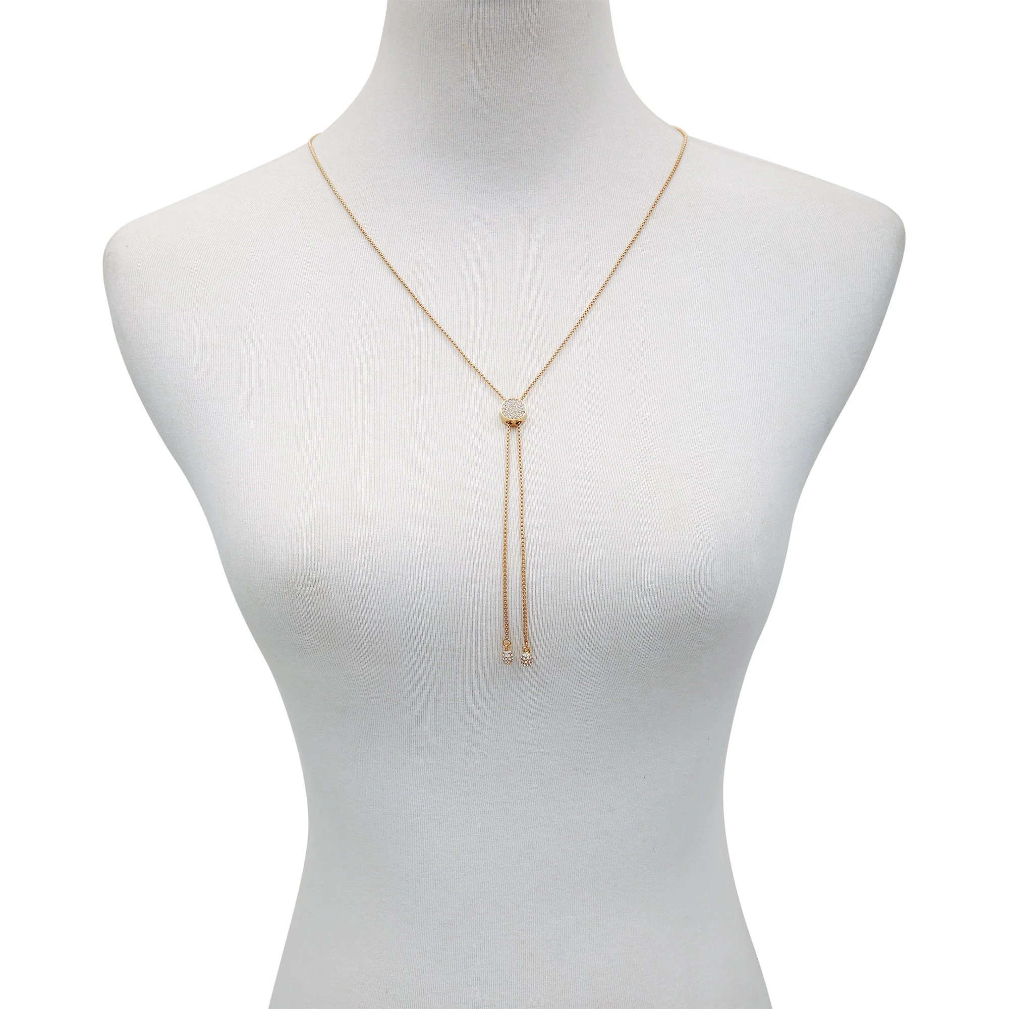 Pave Slider Bolo Necklace - Image 2