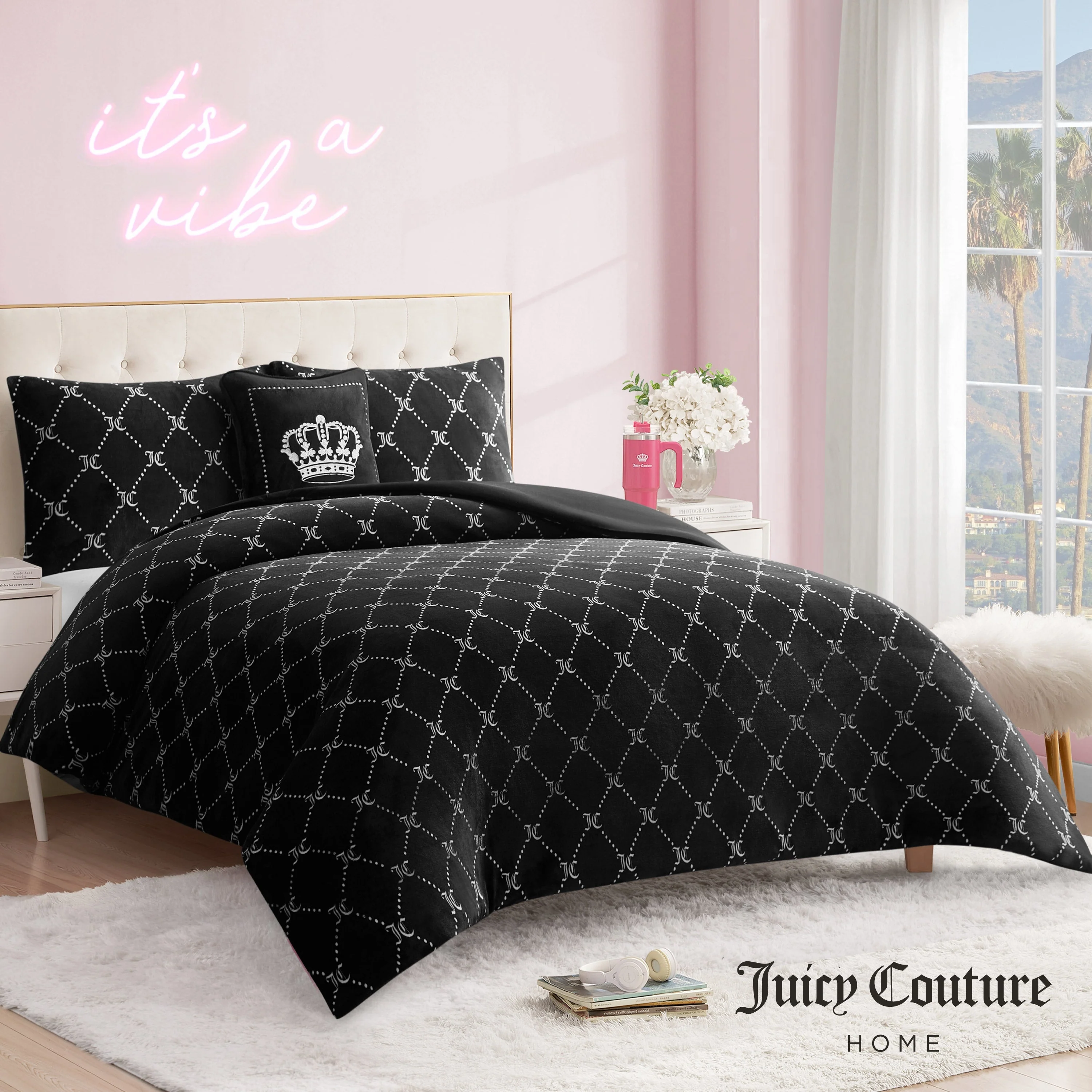 Plush Trellis Link Reversible Comforter Set - Image 3