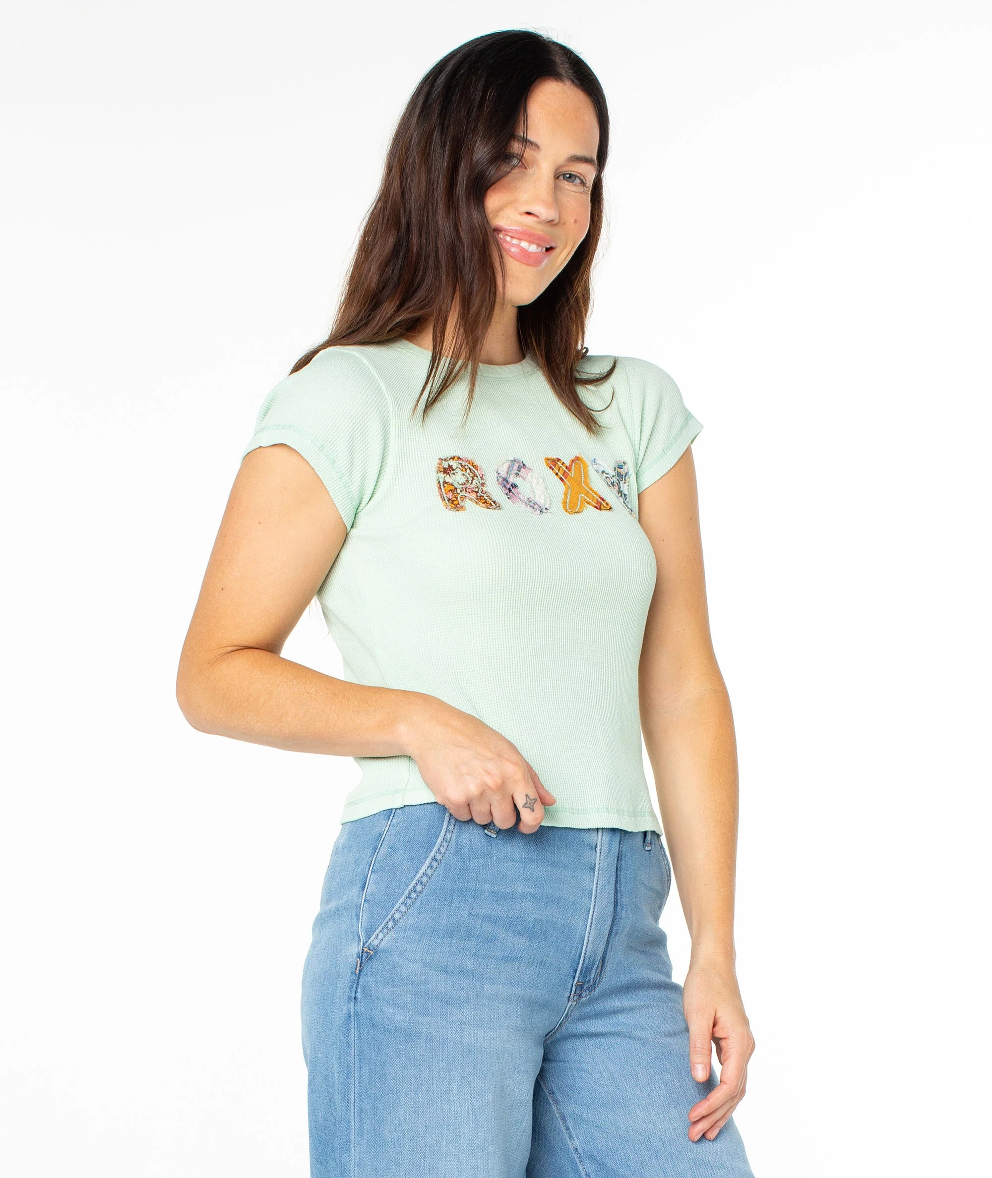 Roxy Patchwork 90s Baby Tee - Image 4