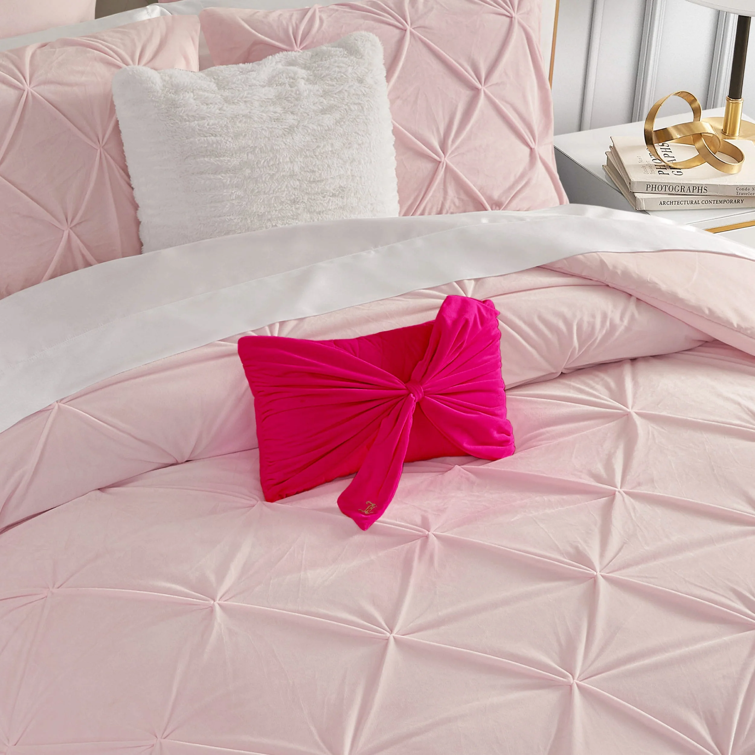 Velvet Bow Decorative Pillow - Image 5