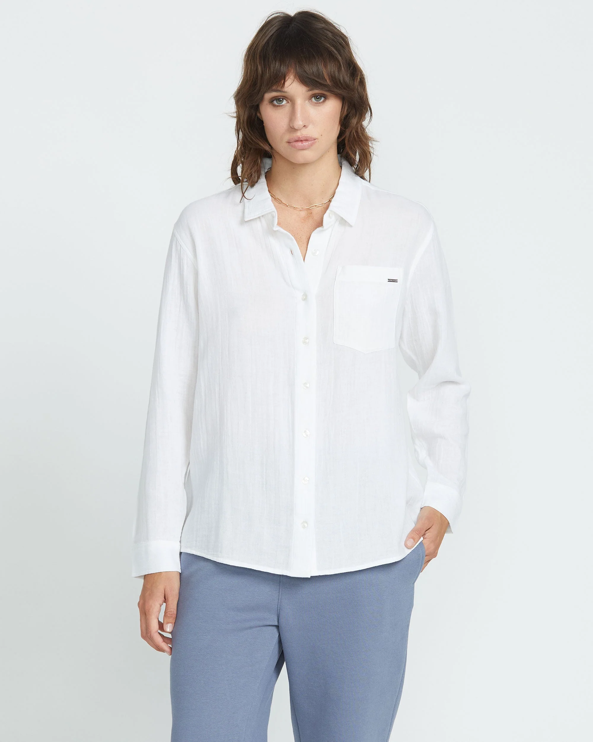 Women's Lil Button Up Long Sleeve Shirt